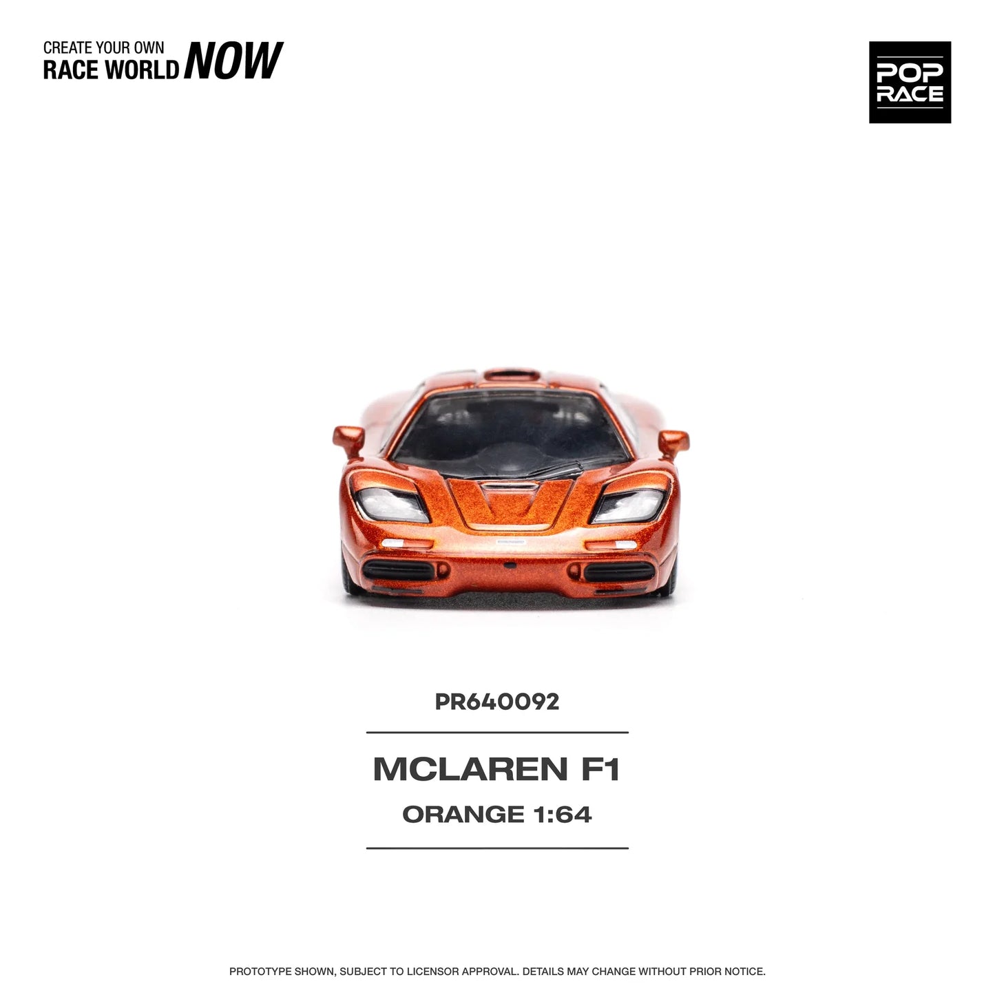 Pop Race - McLaren F1 Orange - Scala 1/64 PR64-92