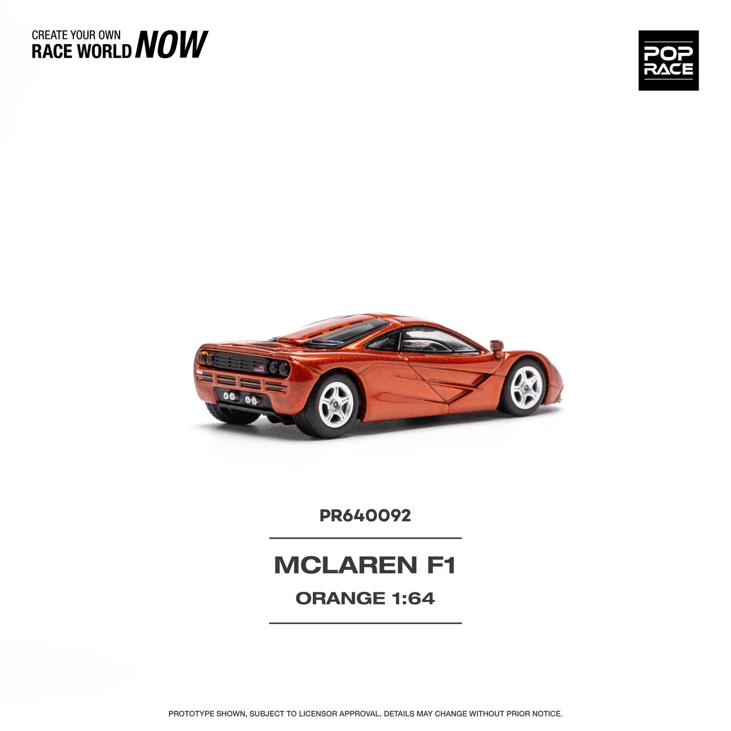 Pop Race - McLaren F1 Orange - Scala 1/64 PR64-92