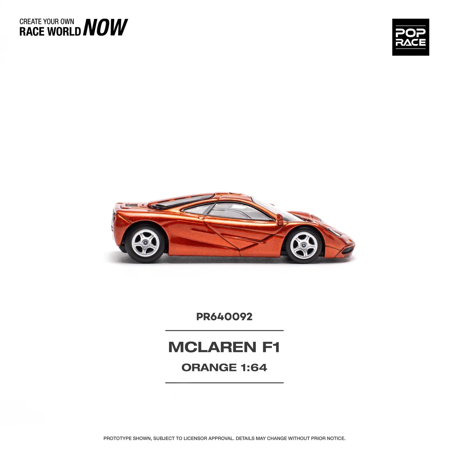 Pop Race - McLaren F1 Orange - Scala 1/64 PR64-92