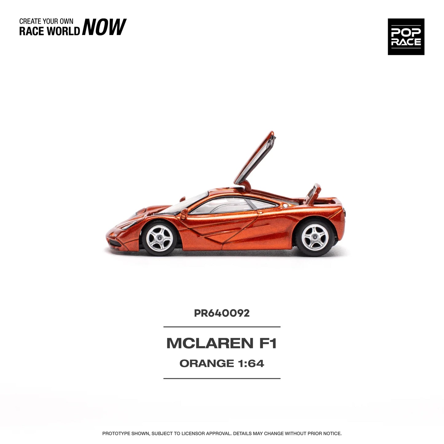 Pop Race - McLaren F1 Orange - Scala 1/64 PR64-92