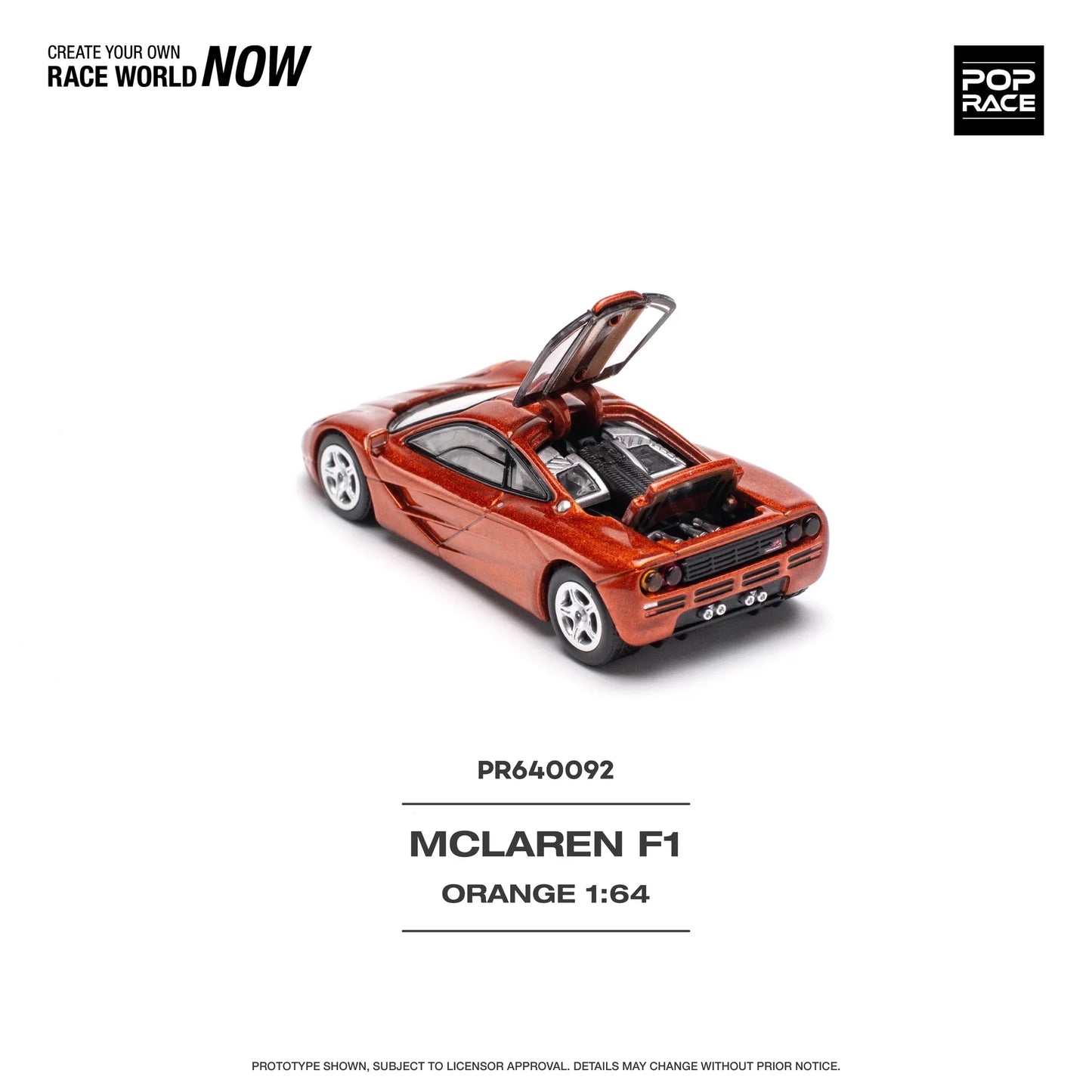 Pop Race - McLaren F1 Orange - Scala 1/64 PR64-92