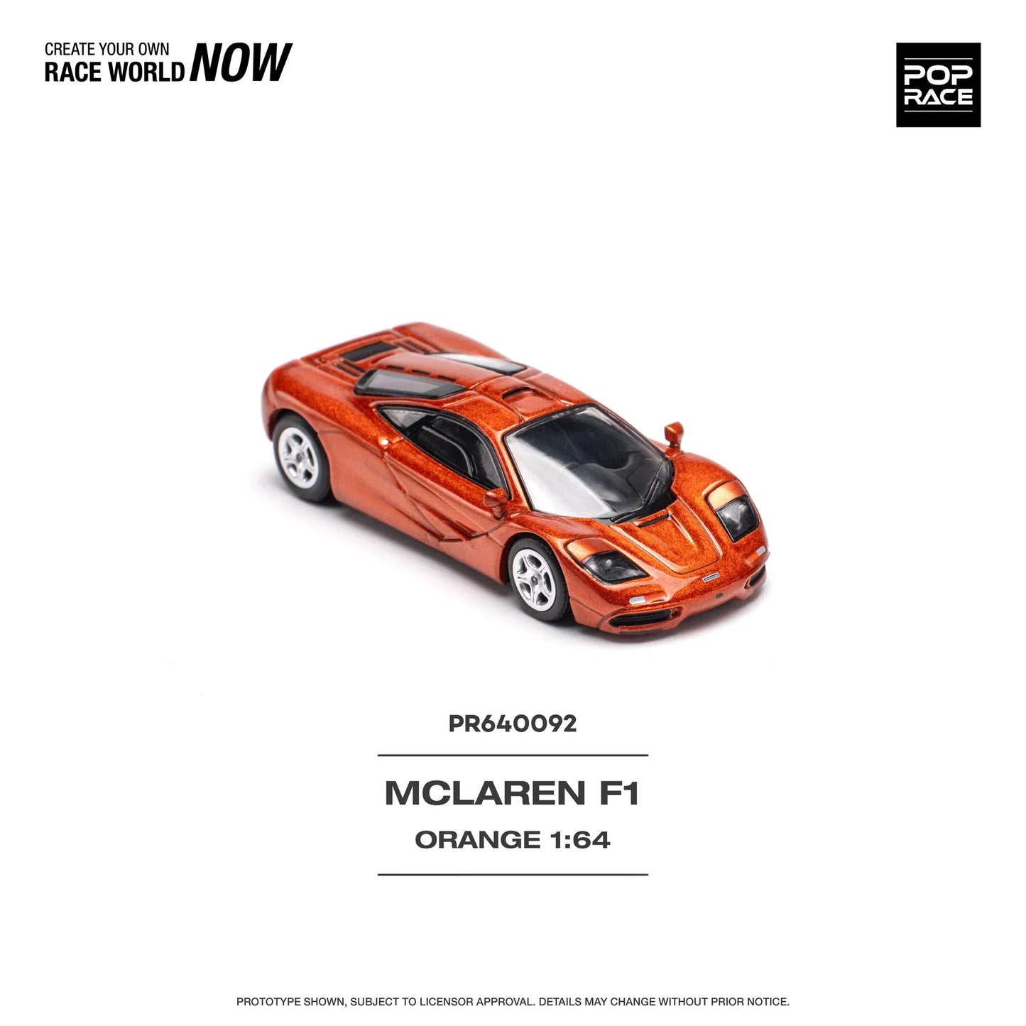 Pop Race - McLaren F1 Orange - Scala 1/64 PR64-92
