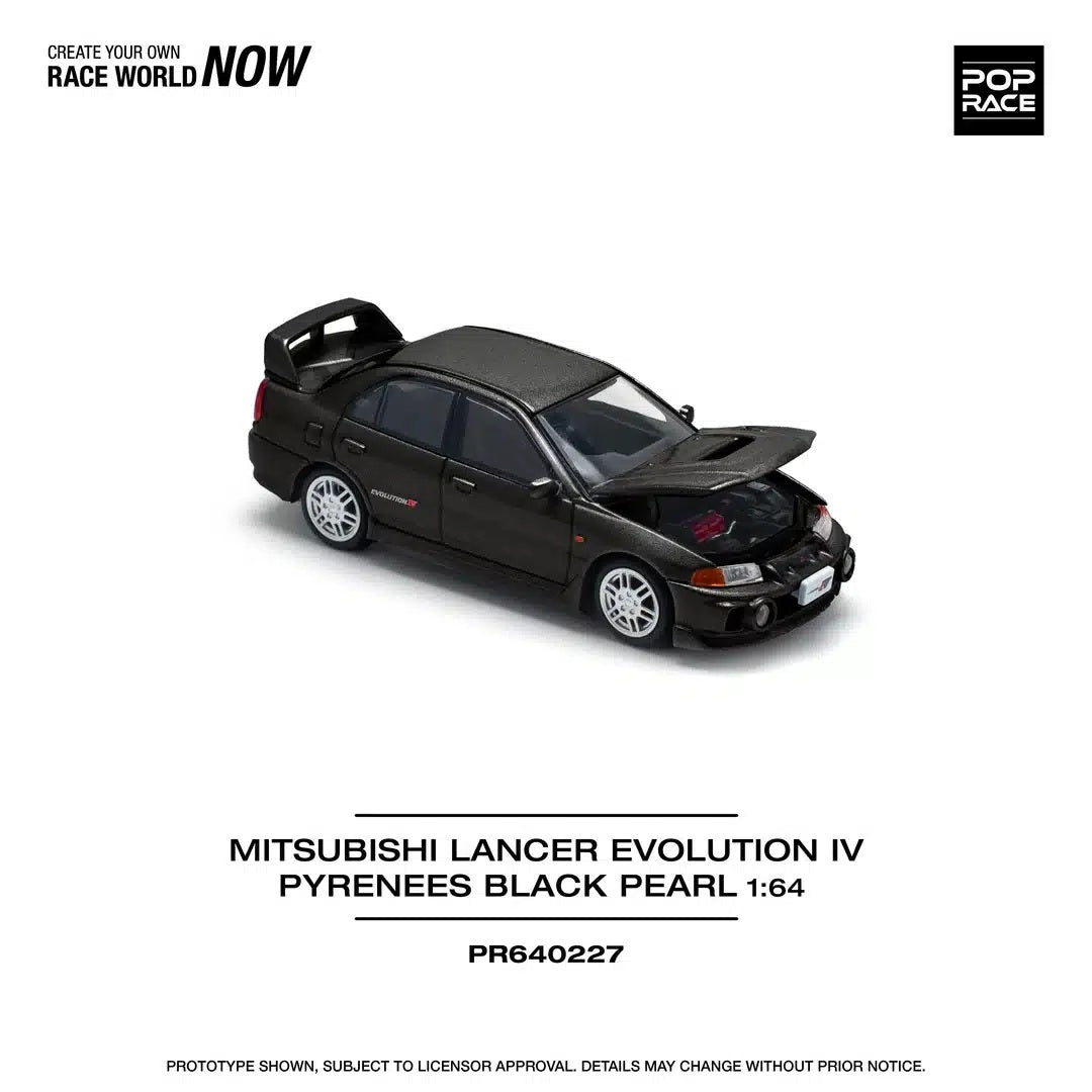 Pop Race - Mitsubishi Lancer Evolution IV Pyrenees Black Pearl - Scala 1/64 PR64-227