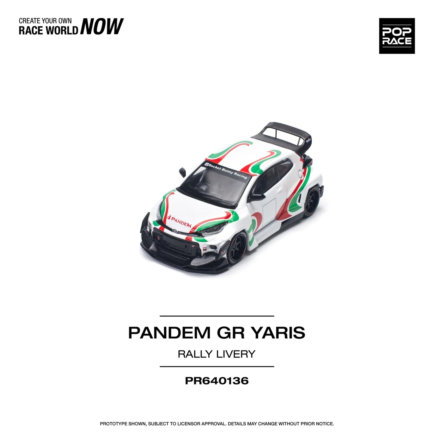 Pop Race - Toyota Pandem GR Yaris Rally Livery - Pop Race - Scala 1/64 PR64-136