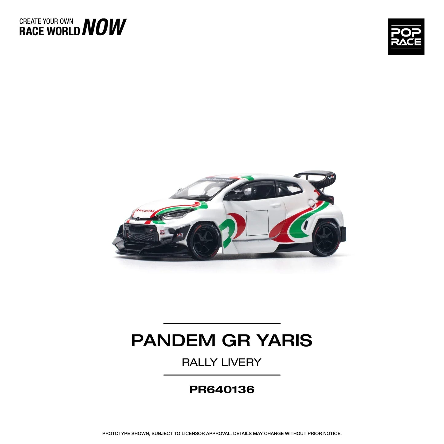 Pop Race - Toyota Pandem GR Yaris Rally Livery - Pop Race - Scala 1/64 PR64-136