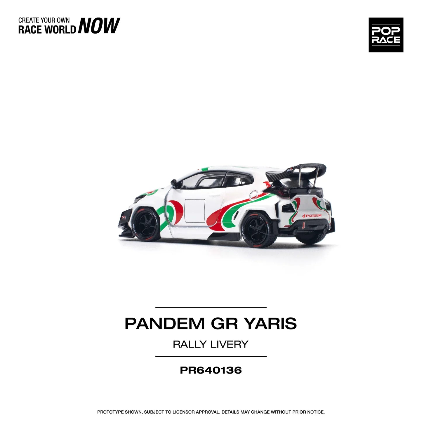 Pop Race - Toyota Pandem GR Yaris Rally Livery - Pop Race - Scala 1/64 PR64-136