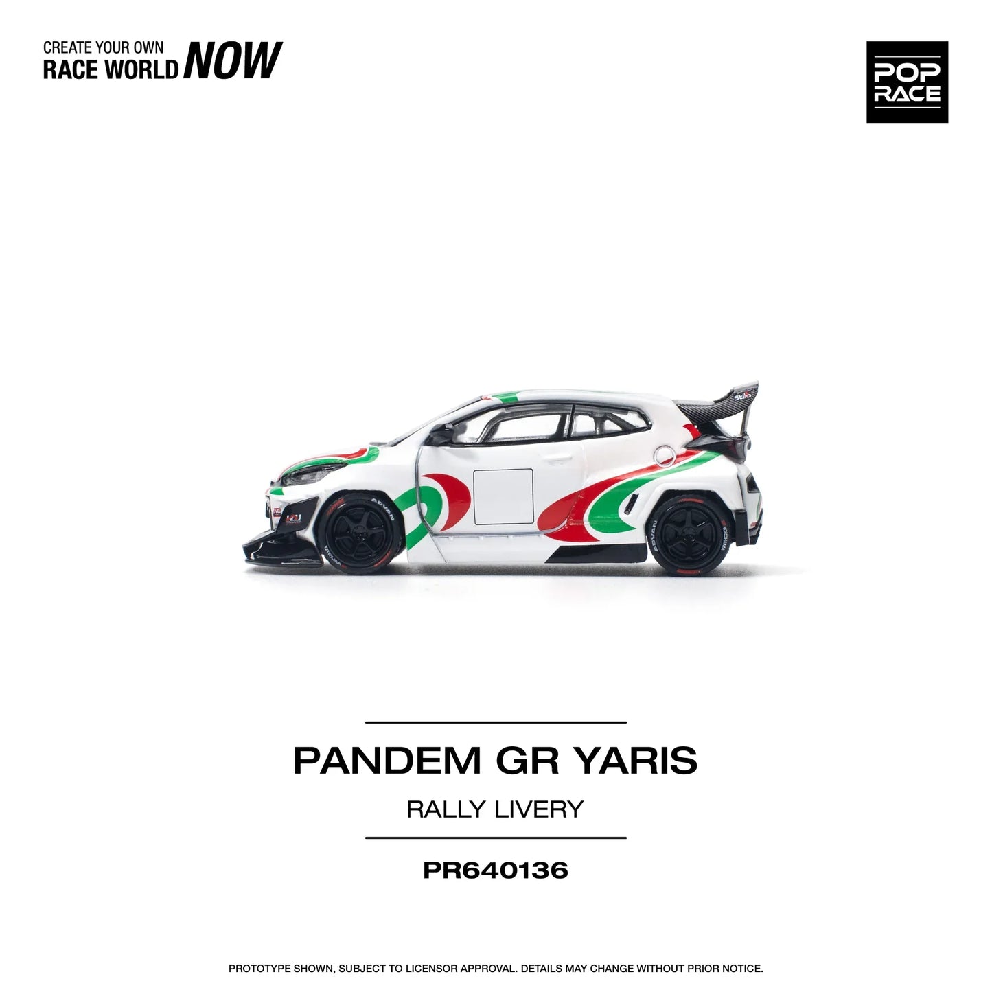 Pop Race - Toyota Pandem GR Yaris Rally Livery - Pop Race - Scala 1/64 PR64-136