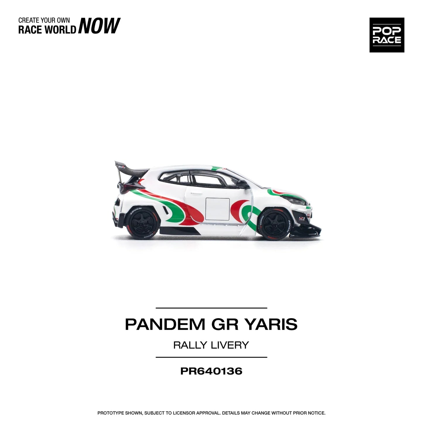 Pop Race - Toyota Pandem GR Yaris Rally Livery - Pop Race - Scala 1/64 PR64-136