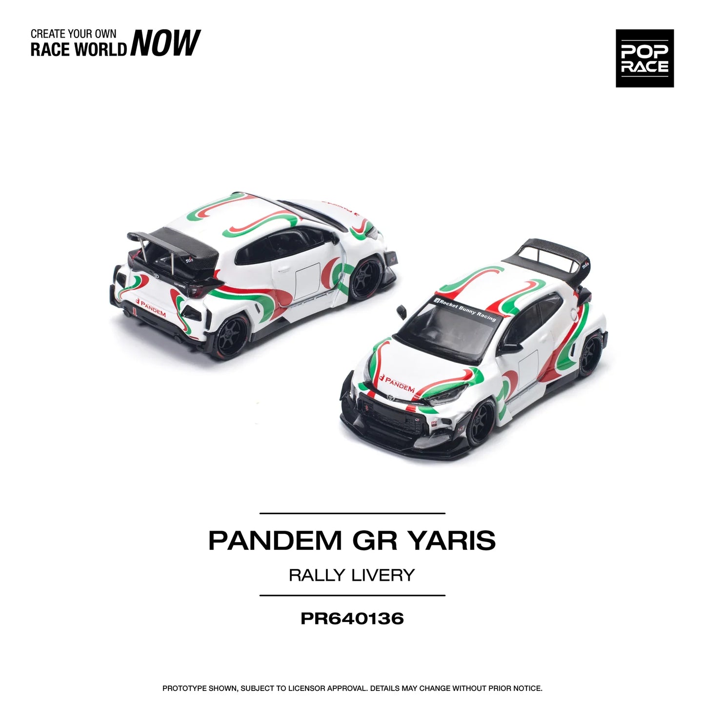 Pop Race - Toyota Pandem GR Yaris Rally Livery - Pop Race - Scala 1/64 PR64-136