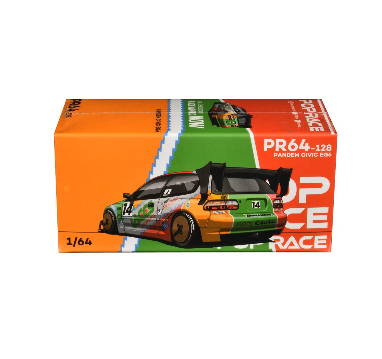 Pop Race - Pandem Civic EG6 #14 "JACCS" - Scala 1/64 PR64-128