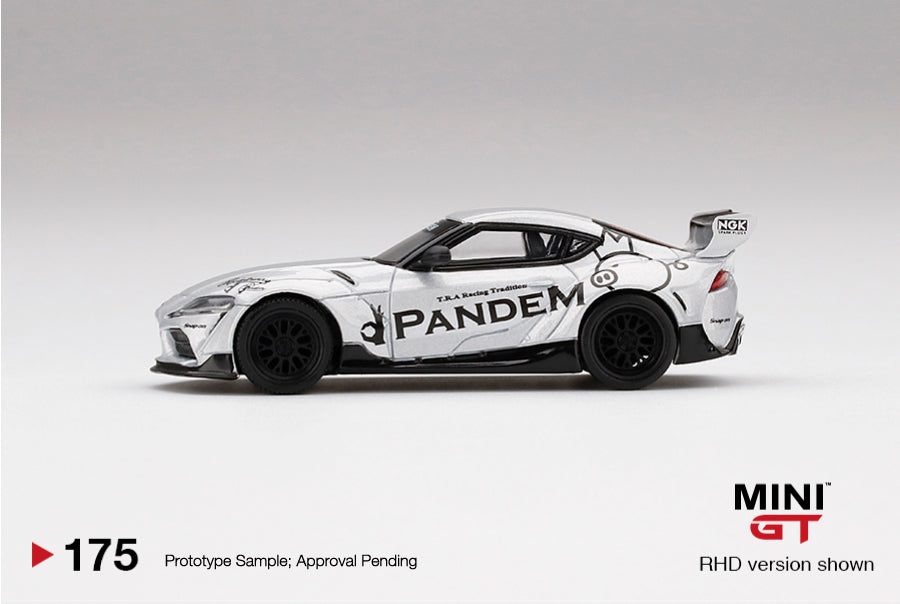 Mini GT - Pandem Toyota GR Supra V1.0 Argent - Échelle 1/64 MGT00175