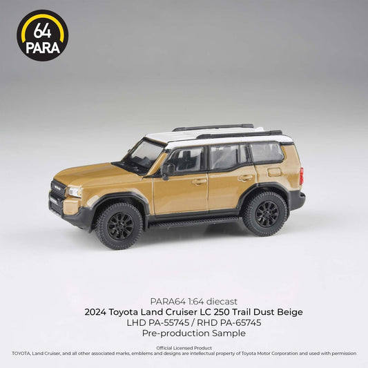 Para64 - Toyota Land Cruiser 250 Prado Trail Dust Beige 2024 à conduite à gauche - Échelle 1/64