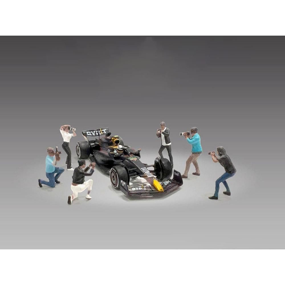 American Diorama - Coffret de 6 figurines moulées sous pression « Photographes » (6 figurines) Édition limitée MiJo Exclusives - Échelle 1/64 AD-2414MJ