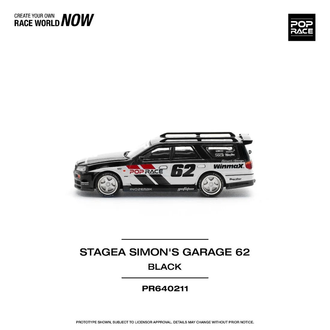Pop Race - Nissan Stagea Simon's Garage n° 62 - Pop Race - Échelle 1/64 PR64-211