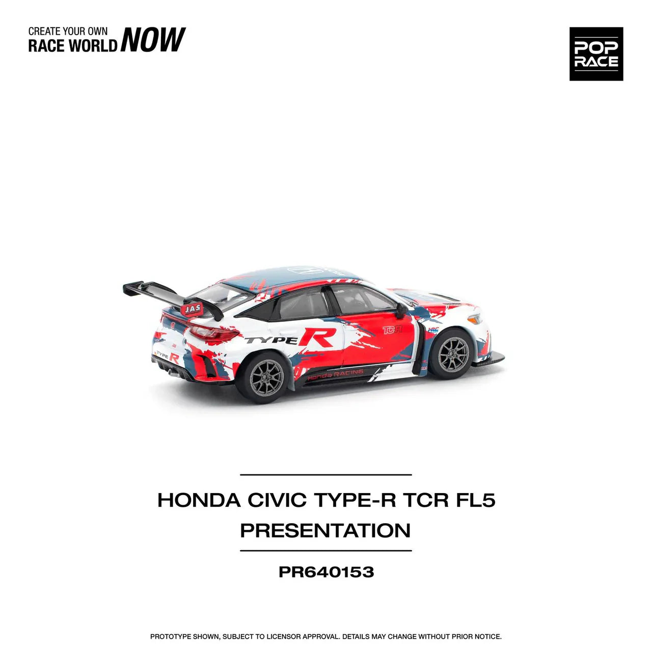 Pop Race - Honda Civic FL5 TYPE-R TCR PRESENTATION - Scale 1/64 PR64-153
