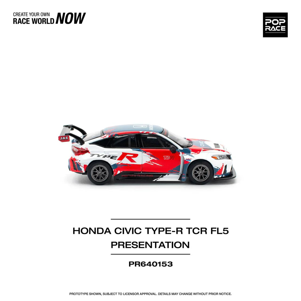 Pop Race - Honda Civic FL5 TYPE-R TCR PRESENTATION - Scale 1/64 PR64-153