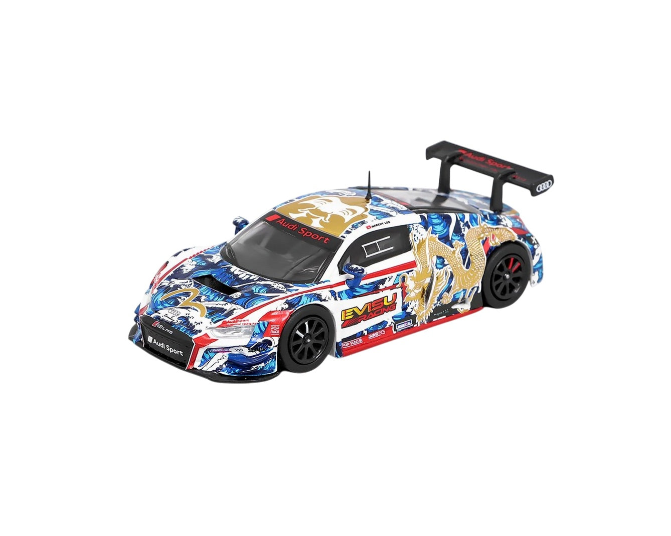 Pop Race - Audi R8 LMS Macau GT Cup 2020 Audi Sport Asia Team X Works Evisu Racing #38 Marchy Lee - Scala 1/64 PR64-R8LMS-EVISU