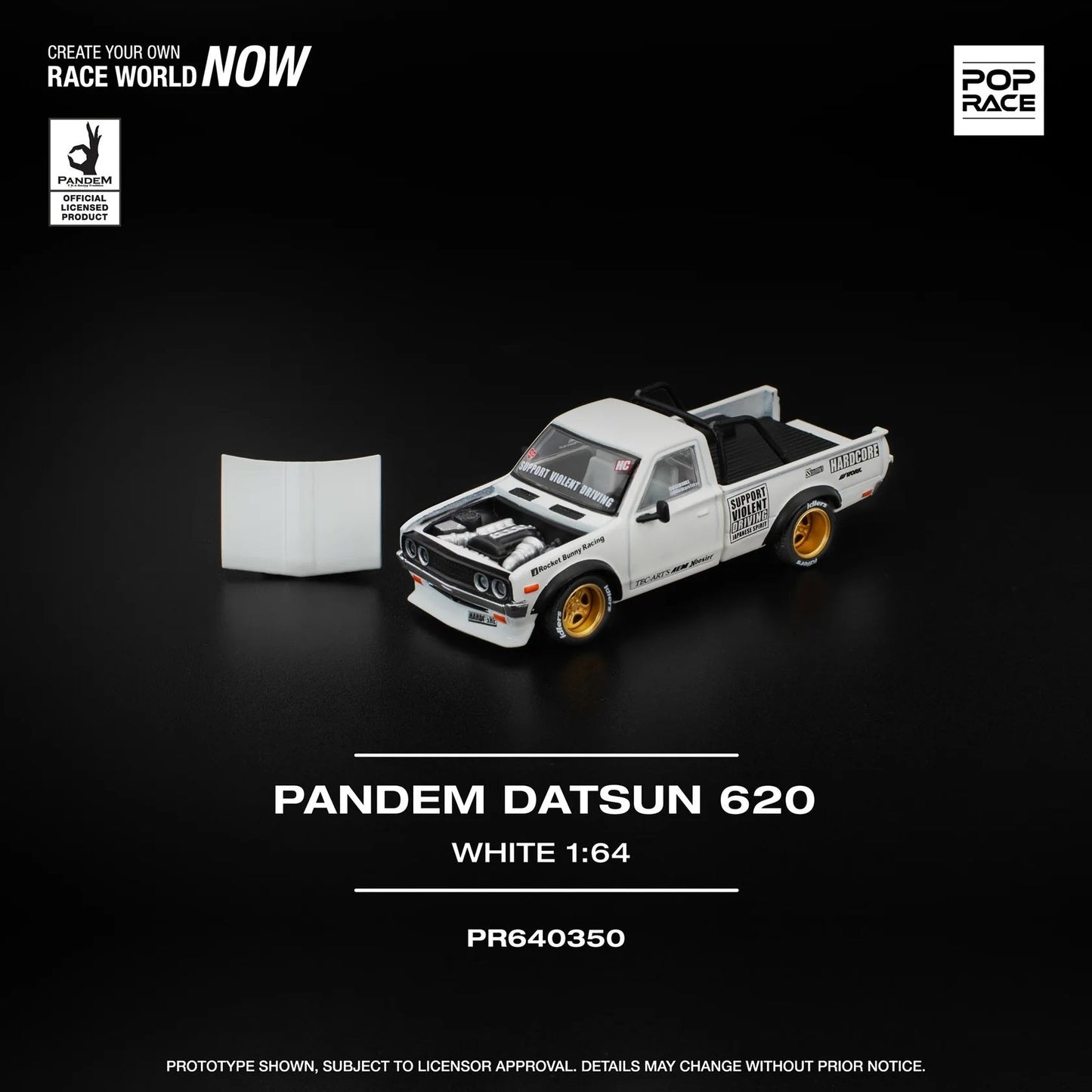 Pop Race - Datsun Pandem 620 White - Scala 1/64 PR64-350