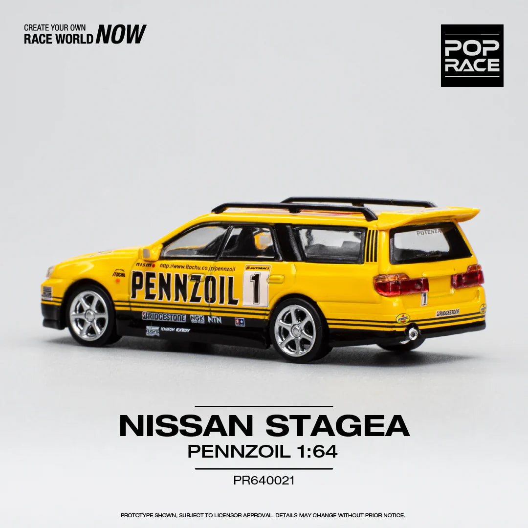 Pop Race - Nissan Stagea R34 Pennzoil - Scala 1/64 PR64-21