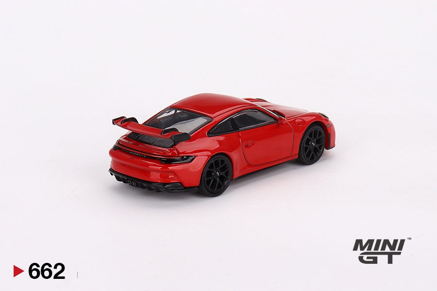 Mini GT - Porsche 911 (992) GT3 Rouge Guards - Échelle 1/64 MGT00662