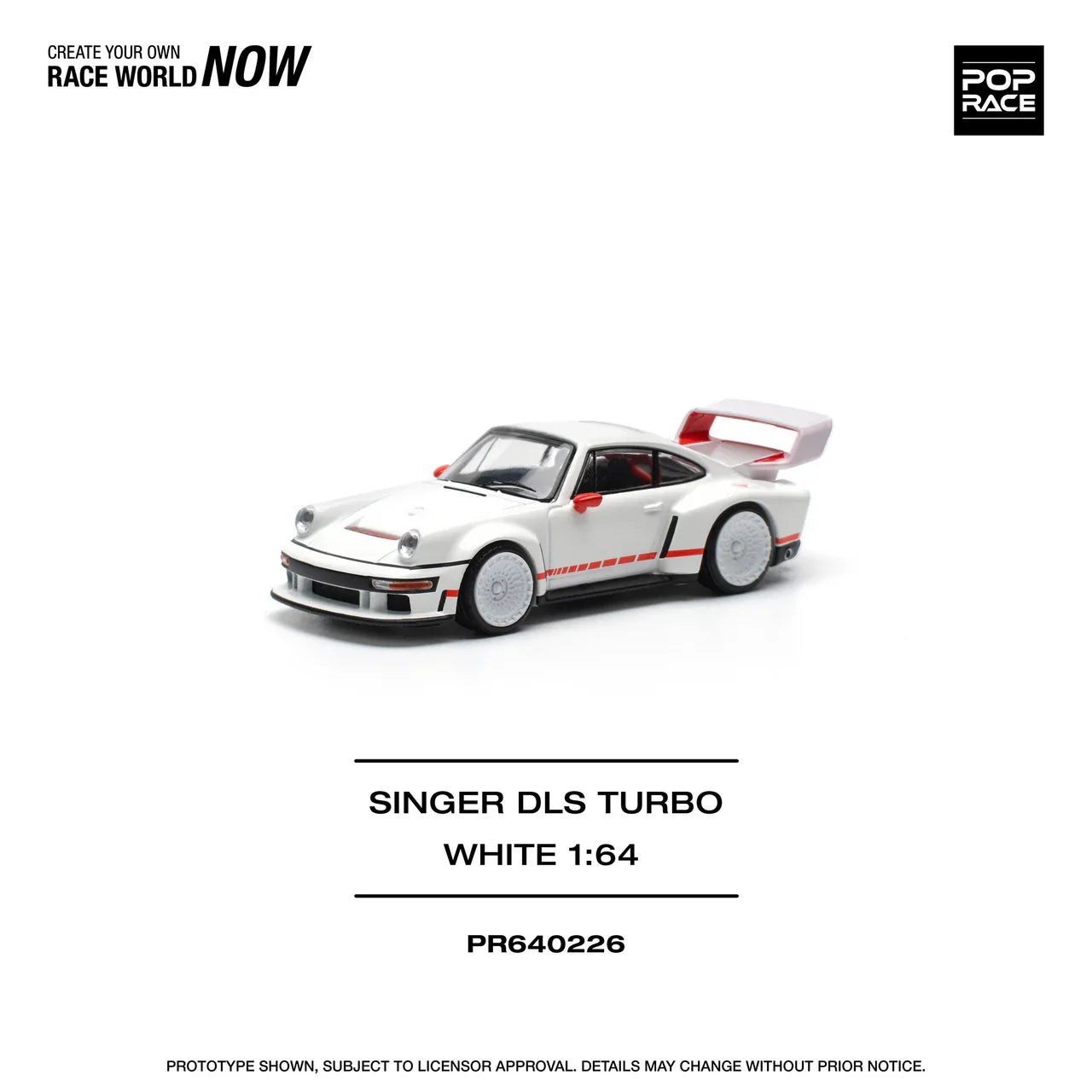 Pop Race - Porsche Singer DLS Turbo White - Scale 1/64 PR64-226