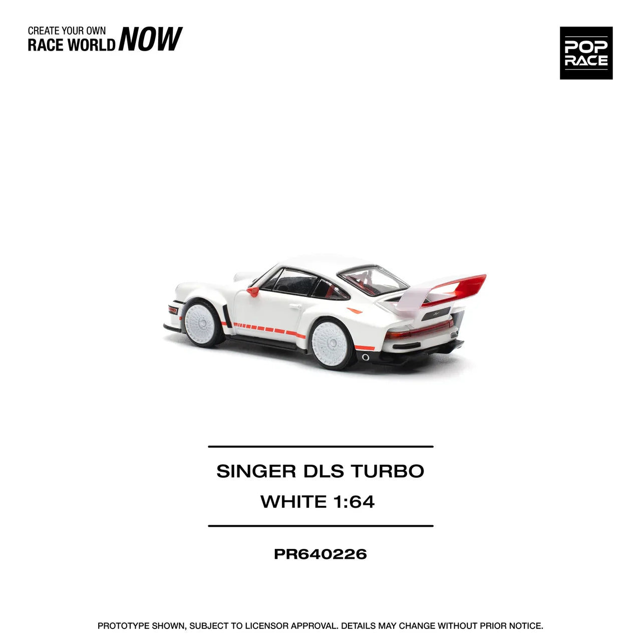Pop Race - Porsche Singer DLS Turbo White - Scale 1/64 PR64-226
