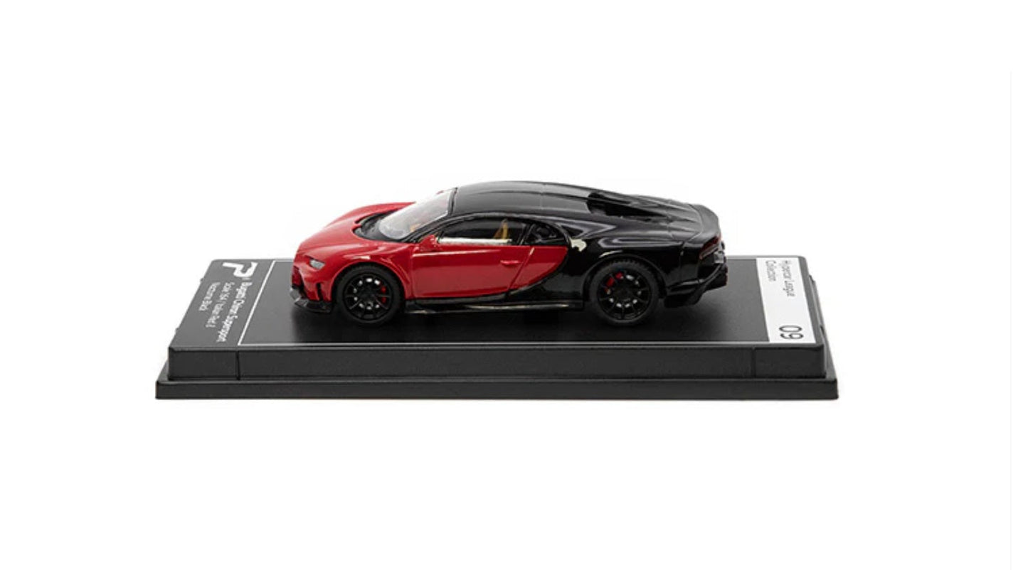 PosterCars - Bugatti Chiron Supersport (Italian Red & Nocturne Black) - Scala 1/64 H09