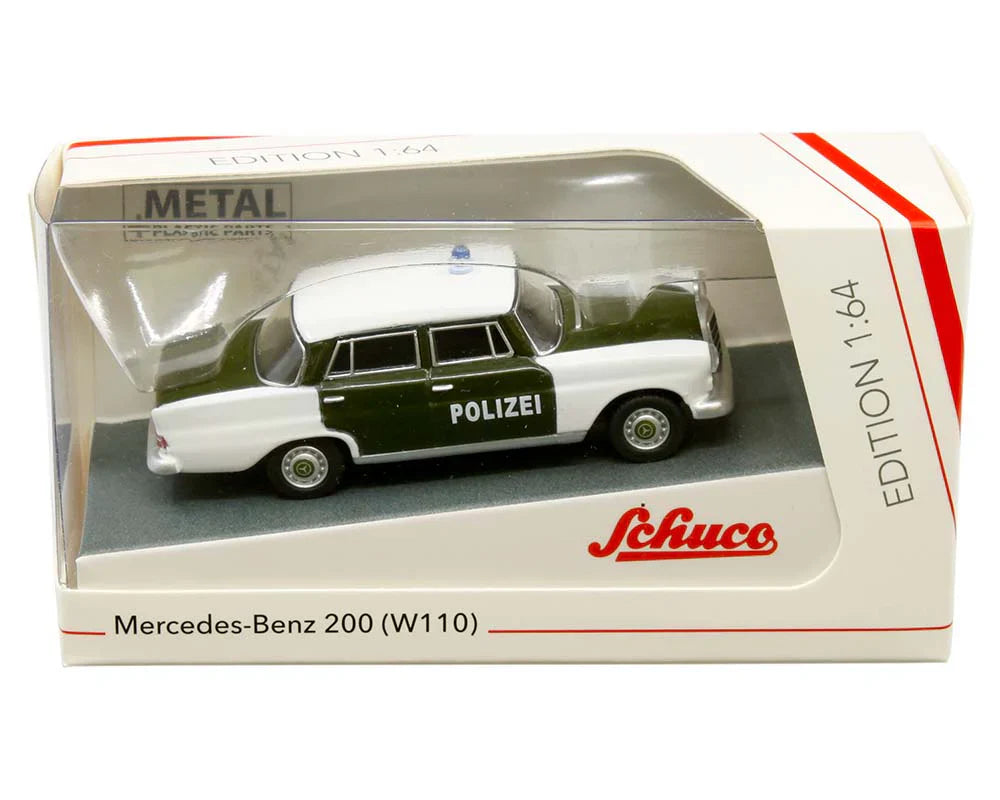 Schuco - Mercedes-Benz 200 (W110) Polizei - Scala 1/64 452027800