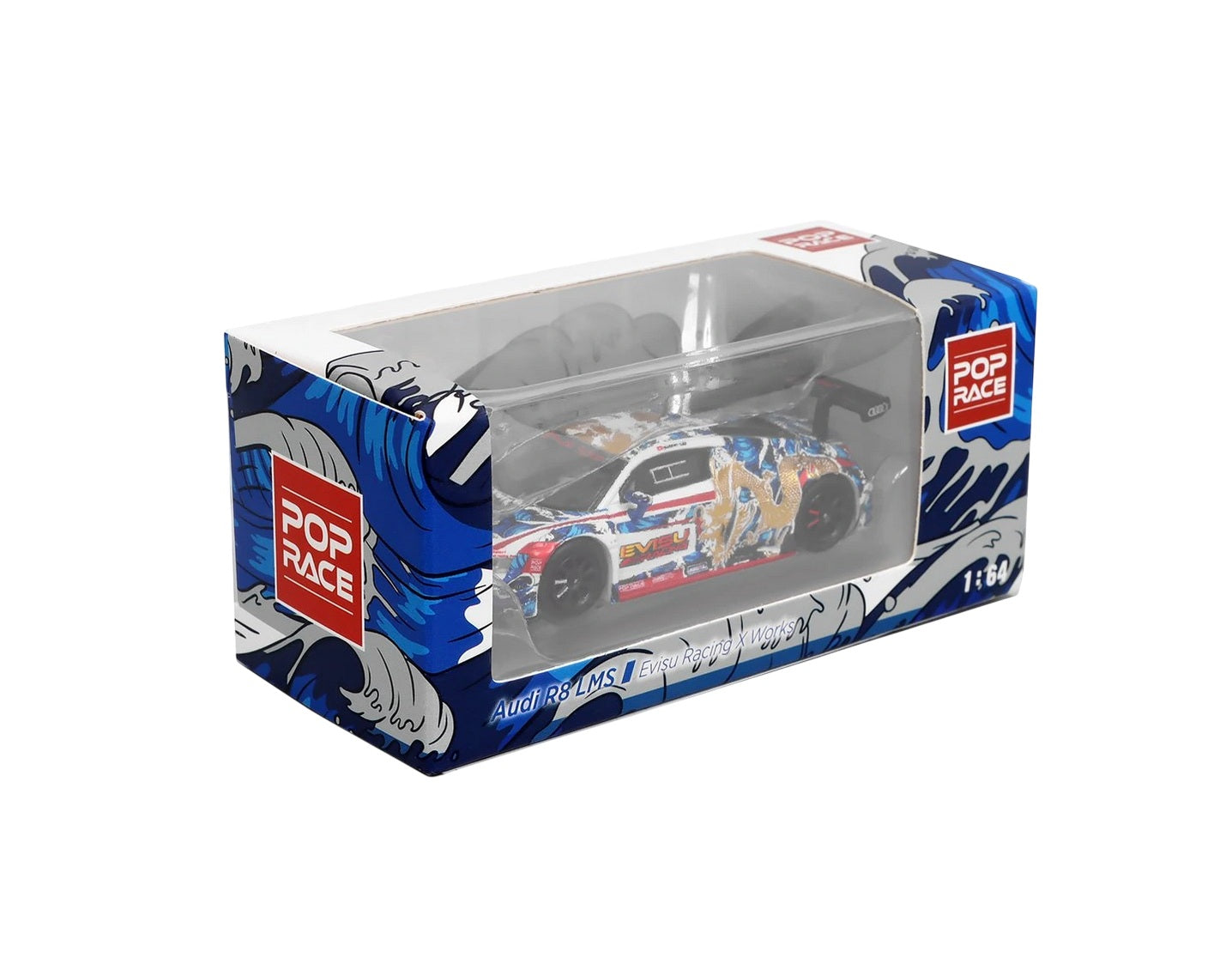 Pop Race - Audi R8 LMS Macau GT Cup 2020 Audi Sport Asia Team X Works Evisu Racing #38 Marchy Lee - Scala 1/64 PR64-R8LMS-EVISU
