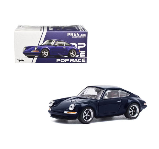 Pop Race - Porsche Singer Monaco Bleu Nuit Échelle 1/64 PR64-100