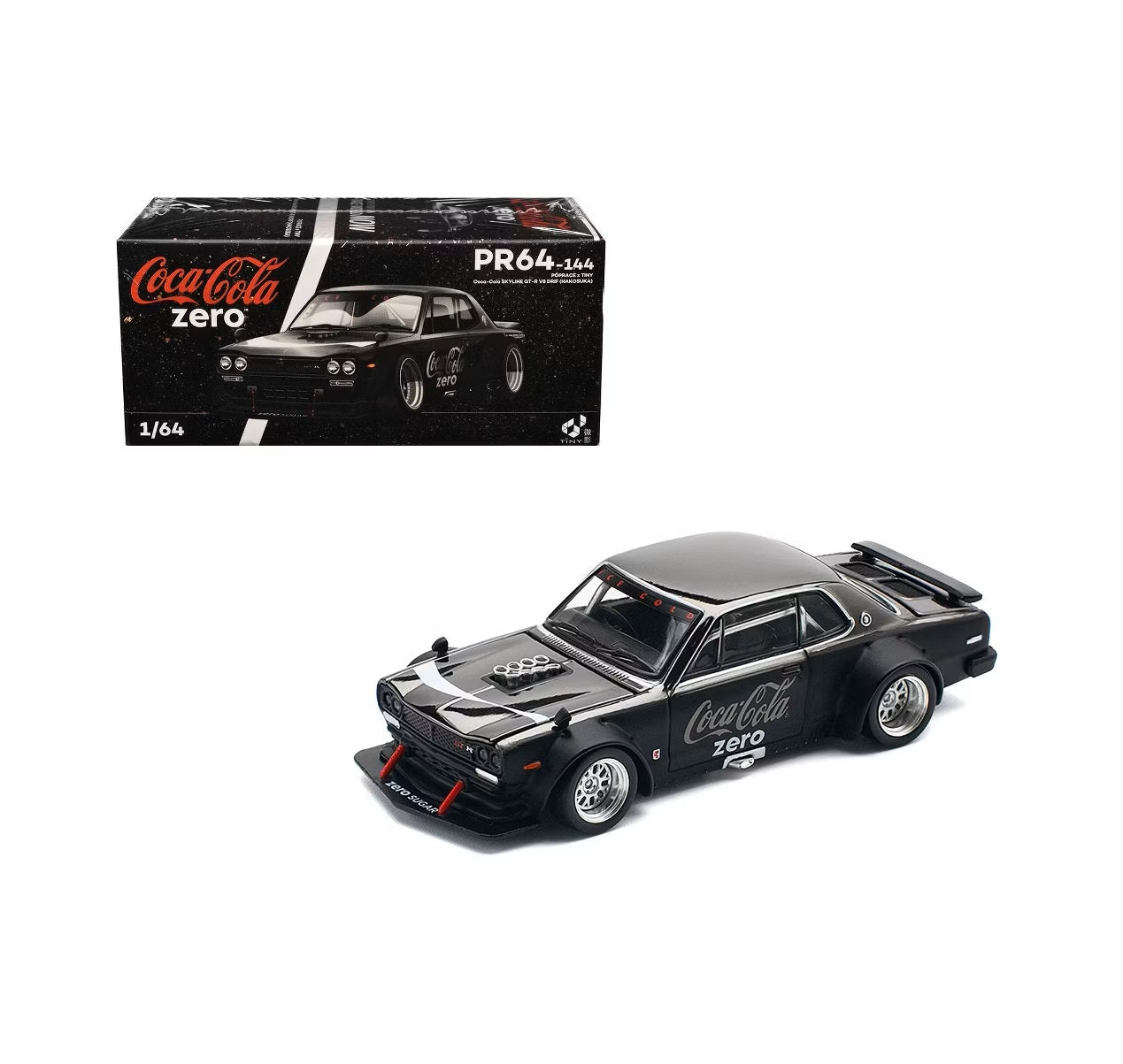 Pop Race - Pop Race - Skyline GT-R V8 Drift "Hakosuka" Coca Cola Zero - Scala 1/64 PR64-144