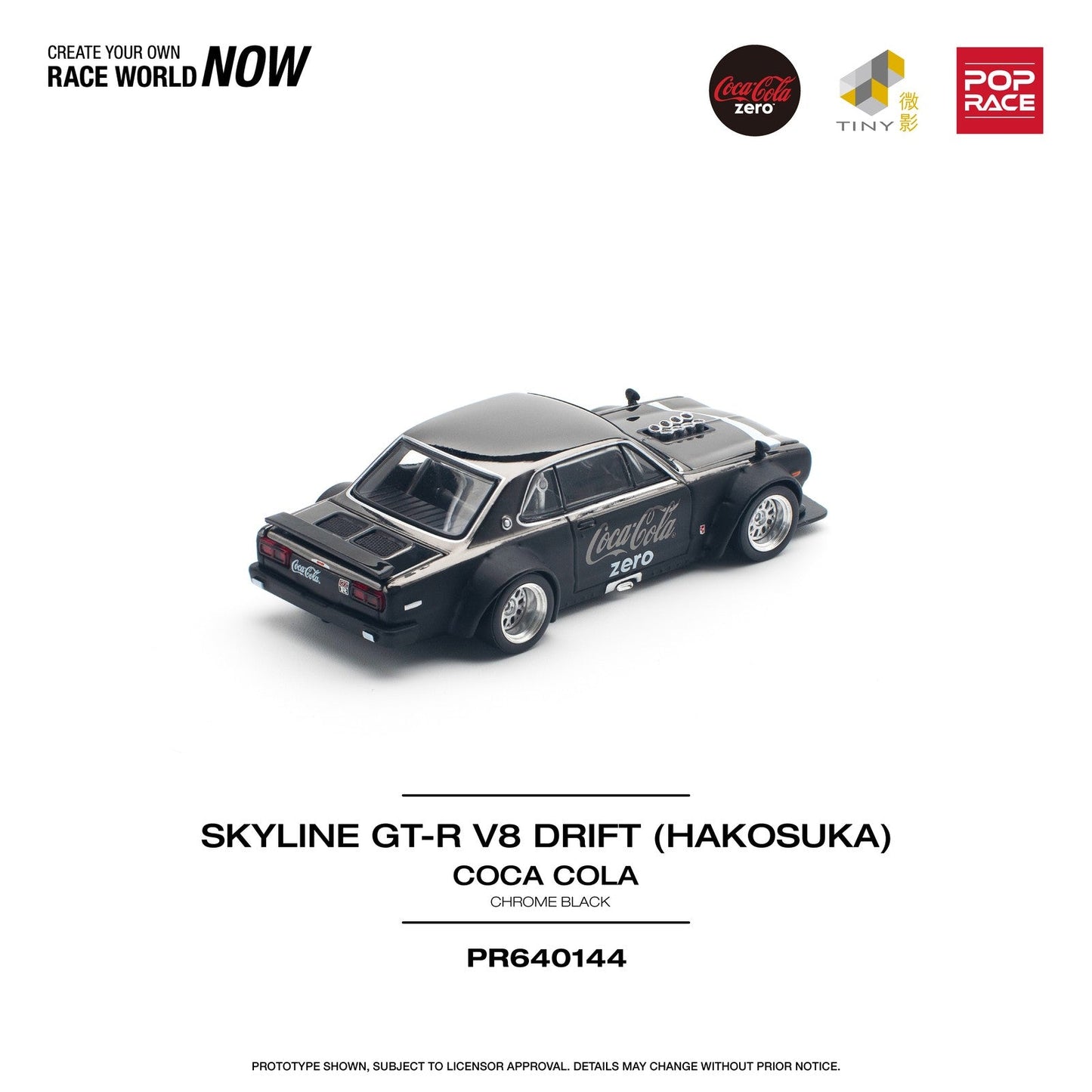 Pop Race - Pop Race - Skyline GT-R V8 Drift "Hakosuka" Coca Cola Zero - Scala 1/64 PR64-144
