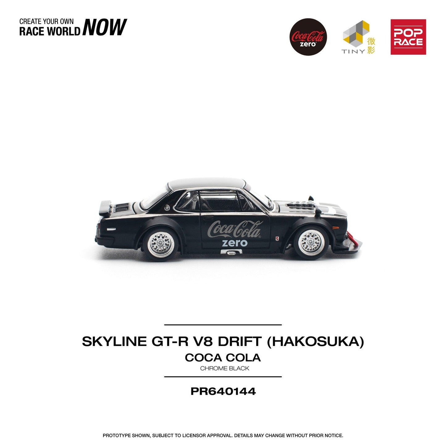 Pop Race - Pop Race - Skyline GT-R V8 Drift "Hakosuka" Coca Cola Zero - Scala 1/64 PR64-144