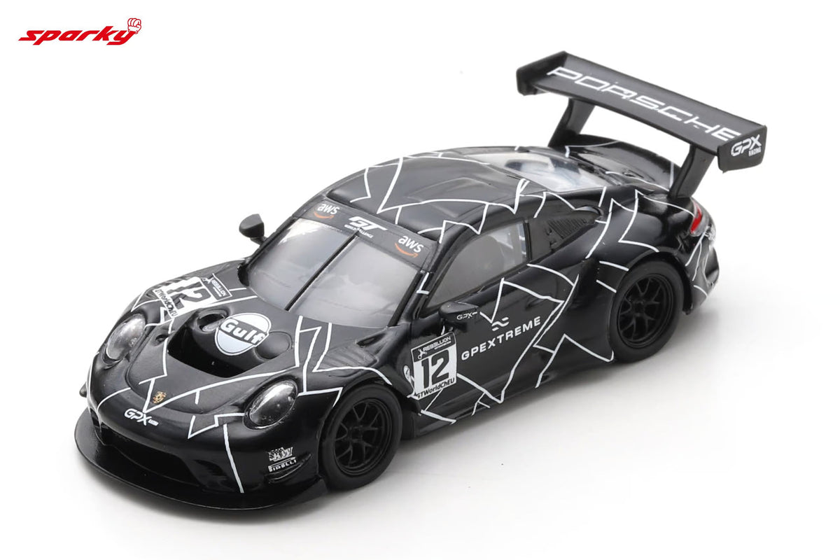 Spark Model - Porsche GT3 R GPX Racing #12 "The Diamond" Paul Ricard Practice - Scala 1/64 Y200