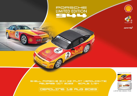 Porsche 944 Shell Turbo Cup n° 2 (phares plats) - Spark Model - Échelle 1/64 YO64003