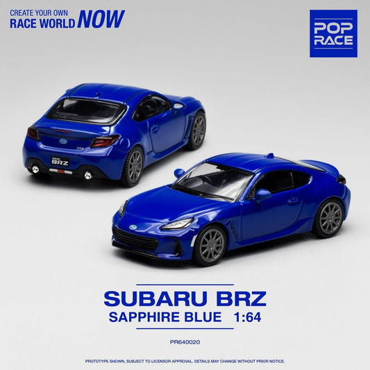 Pop Race - Subaru BRZ Bleu Saphir Échelle 1/64 PR64-0020