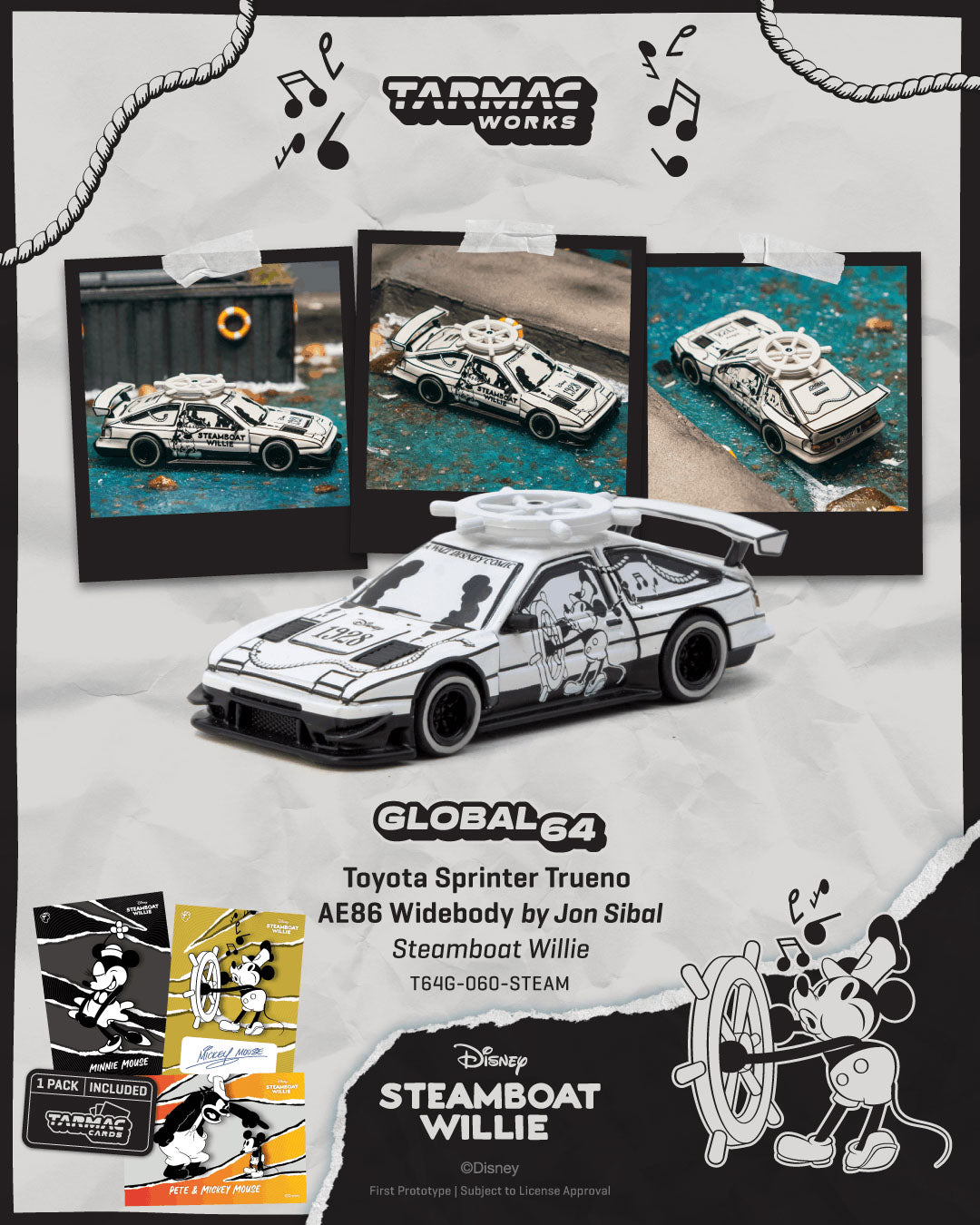PRE-ORDER] Tarmac Works - Toyota Sprinter Trueno AE86 Widebody by