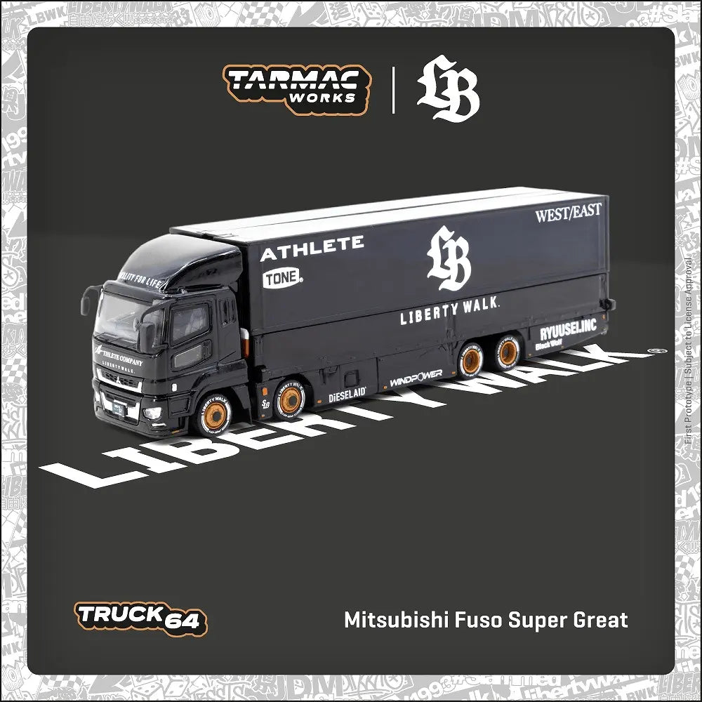 Tarmac Works - Mitsubishi Fuso Super Great LB-TRUCKS - TRUCK64 - Scale 1/64 T64T-TL001-LBB