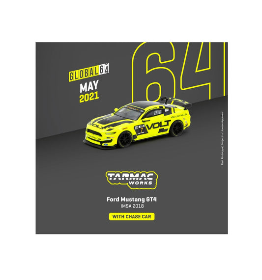 Travaux sur asphalte - Ford Mustang GT4 IMSA Continental Tire SportsCar Challenge 2018 - Global64 - Échelle 1/64 T64G-011-IMSA