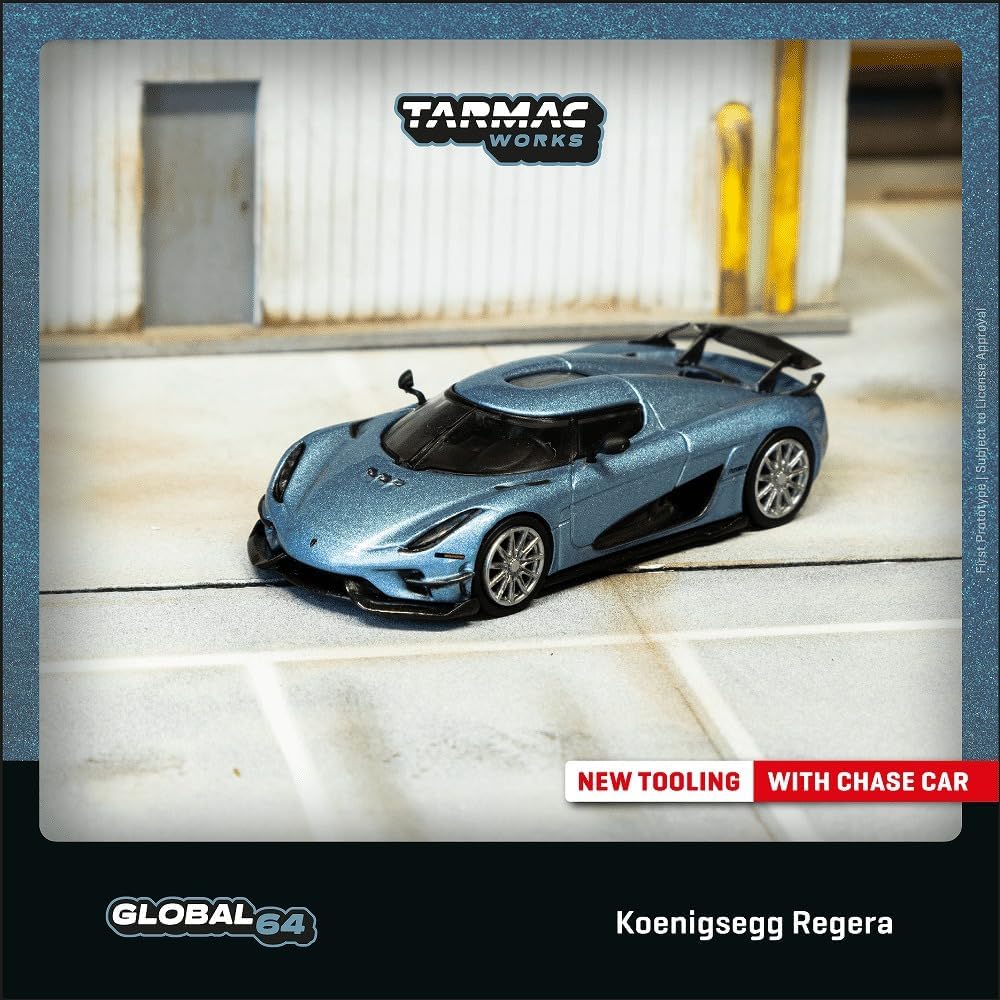 Tarmac Works - Koenigsegg Regera Light Blue Metallic - GLOBAL64 - Scale 1/64 T64G-TL017-LB