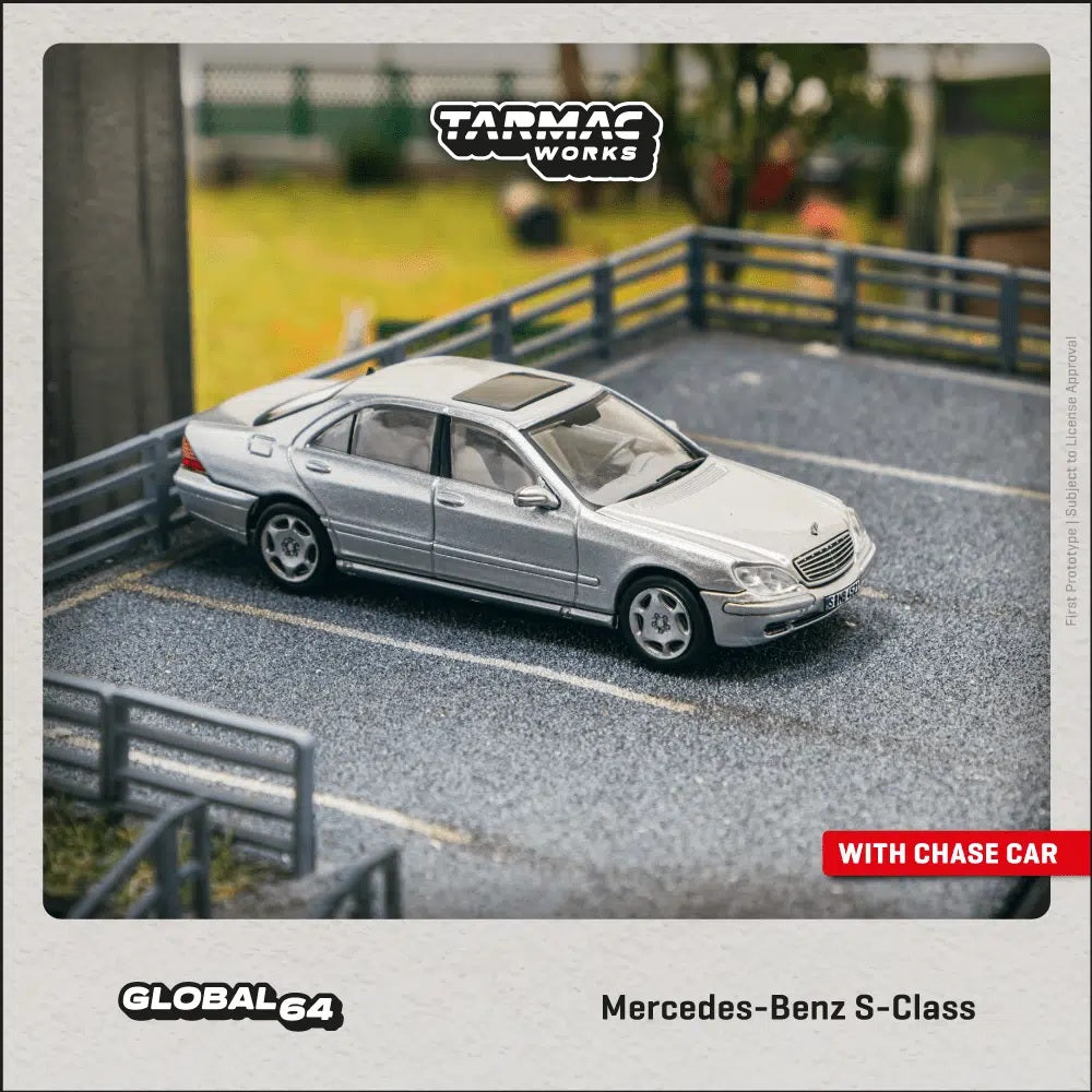 Mercedes-Benz Classe S Argent Brillant Métallisé - Tarmac Works - Échelle 1/64 T64G-072-SL