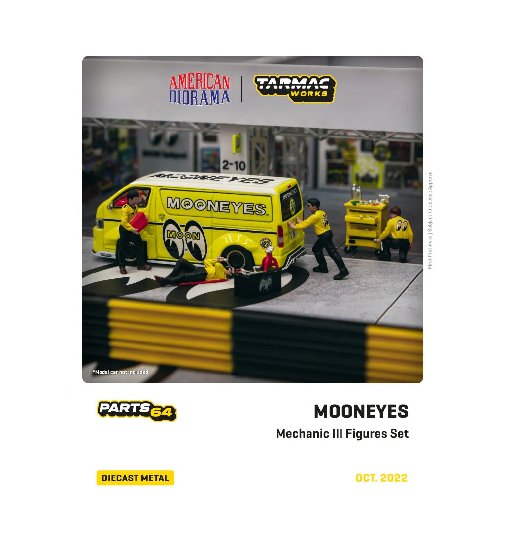 Tarmac Works & American Diorama - Coffret Mécanicien III - Mooneyes - Échelle 1/64 T64F-004-ME1