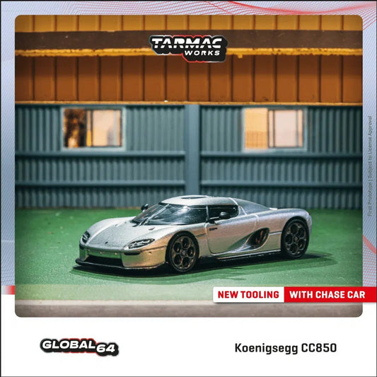 Tarmac Works - Koenigsegg CC850 Argent - GLOBAL64 - Échelle 1/64 T64G-TL051-SL