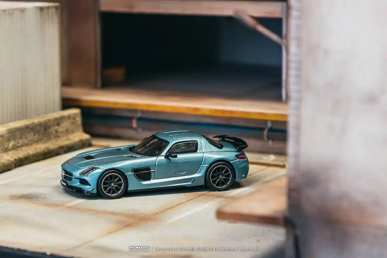 Tarmac Works - Mercedes-Benz SLS AMG Coupé Black Series Matte Blue - GLOBAL64 - Scale 1/64 T64G-027-MB
