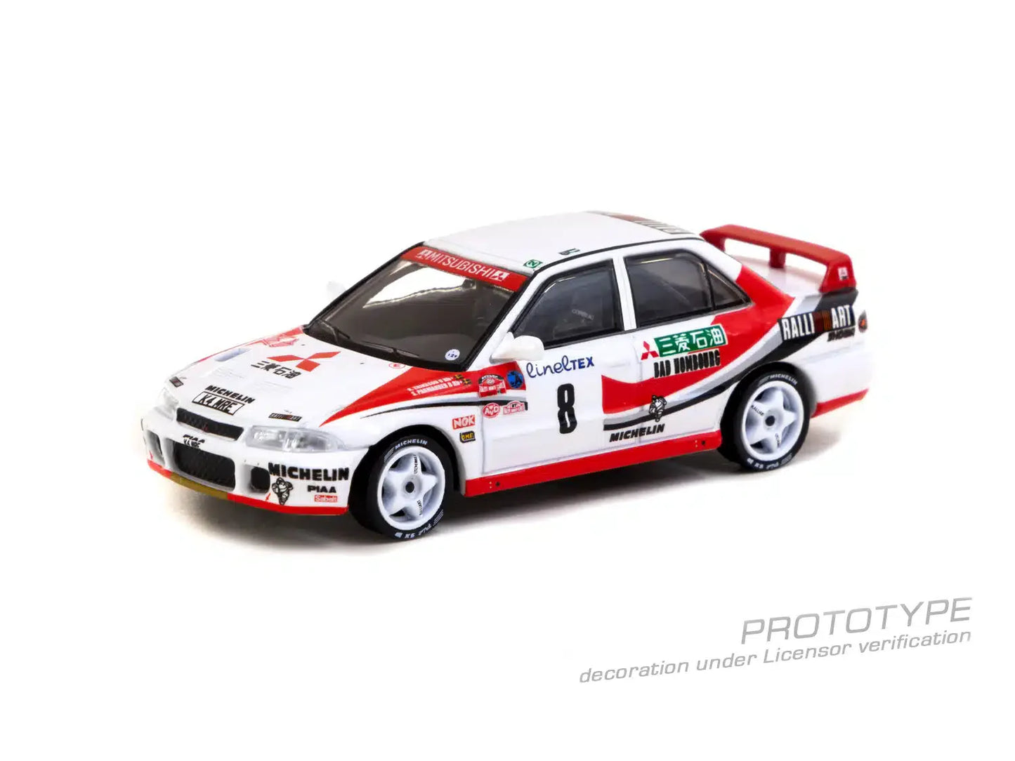 Tarmac Works - Mitsubishi Lancer Evolution Rallye Monte-Carlo 1993 - GLOBAL64 - Scale 1/64 T64G-048-93MCR08