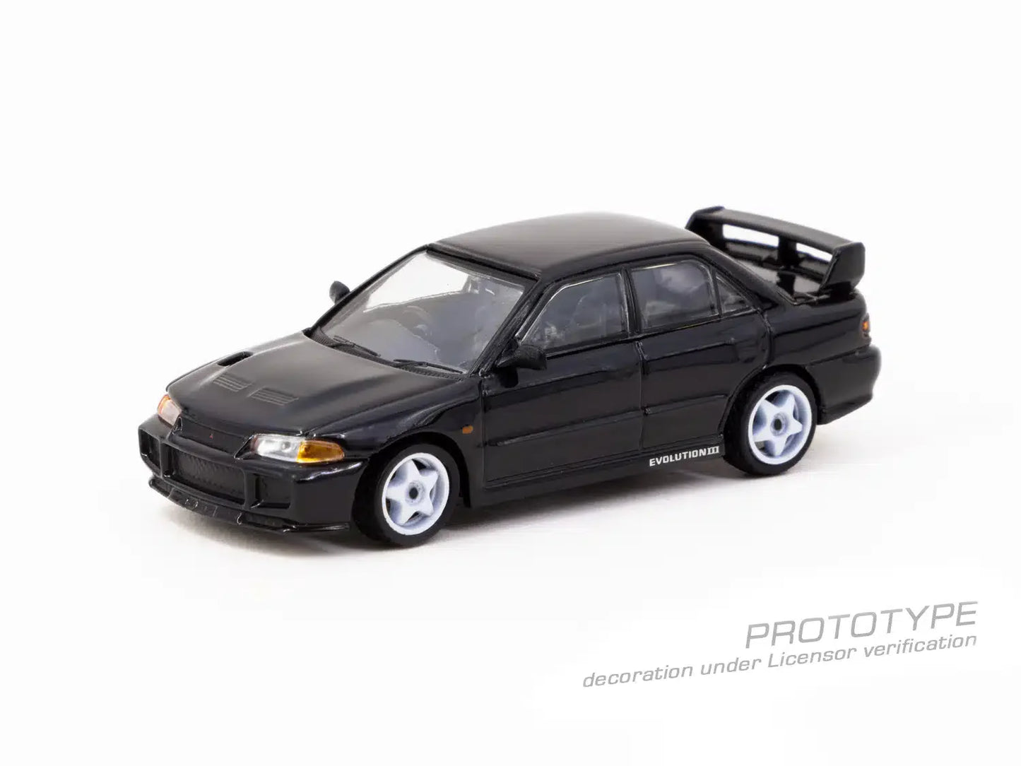 Tarmac Works - Mitsubishi Lancer GSR Evolution III Black - GLOBAL64 - Scale 1/64 T64G-050-BK