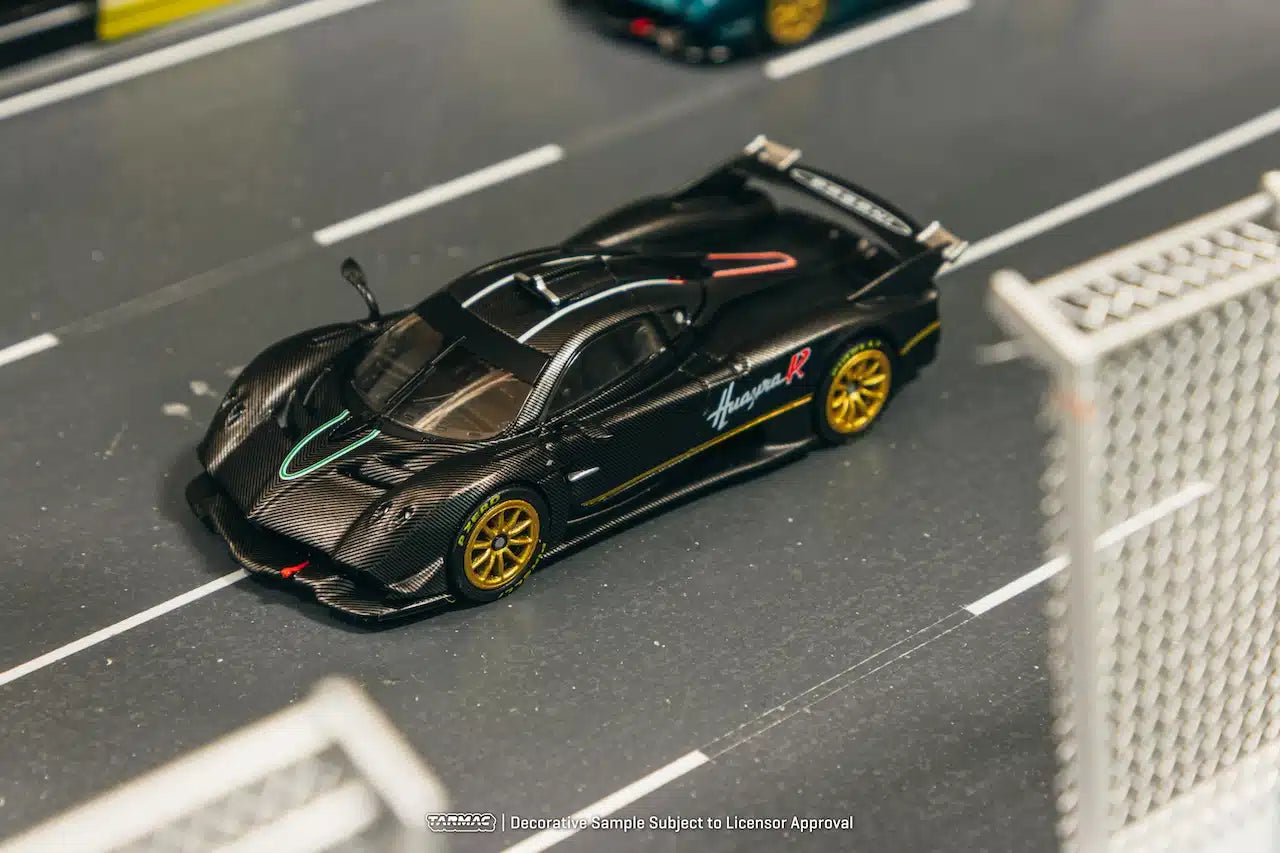 Tarmac Works - Pagani Huayra R Matt Black Carbon Fiber - GLOBAL64 - Scale 1/64 T64G-TL035-MBCF