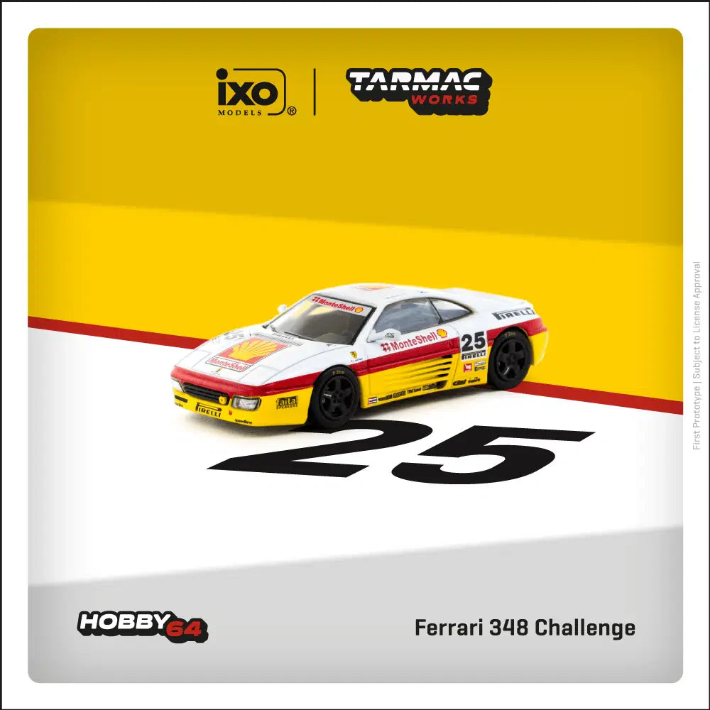 Tarmac Works - Ferrari 348 Challenge Italian GT 1994 Oscar Larrauri - HOBBY64 - Scale 1/64 T64-082-94IGT25