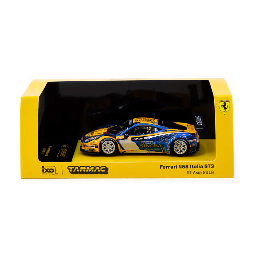 Tarmac Works - Ferrari 458 Italia GT3 GT Asia 2016 C. Van Dam / P. Bhirombhakdi - HOBBY64 - Scale 1/64 T64-074-16GTA12
