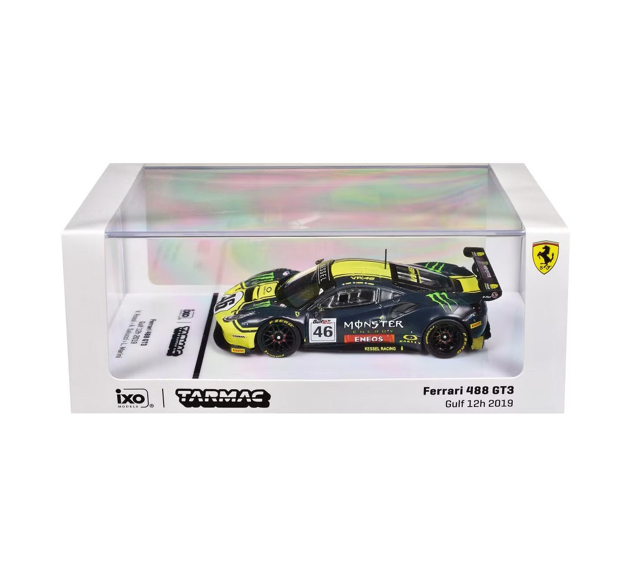 Tarmac Works - Ferrari 488 GT3 #46 Gulf 12 Hours 2019 - HOBBY64 - Scale 1/64 T64-072-19GUF46